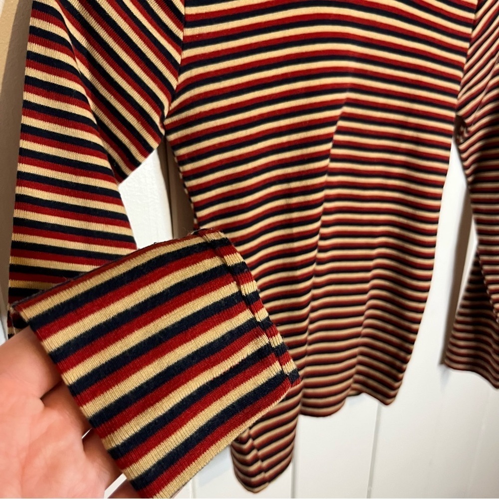 Vintage Zellers Striped Long Sleeve Top. Size 8-10. - Picture 4 of 6